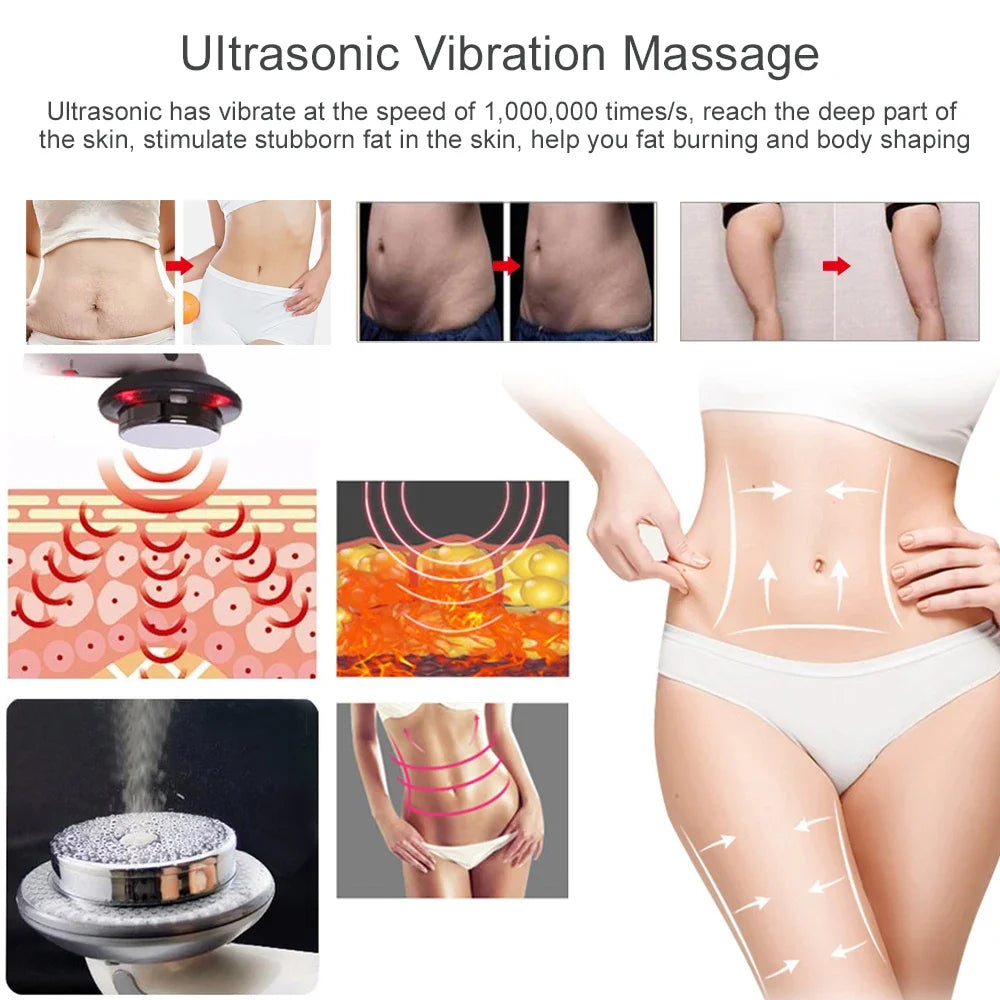 Échographie Cavitation EMS Masseur minceur complet du corps Brûleur de graisse Anti Cellulite Infrarouge THerapy Dispositif de levage de la peau de perte de poids