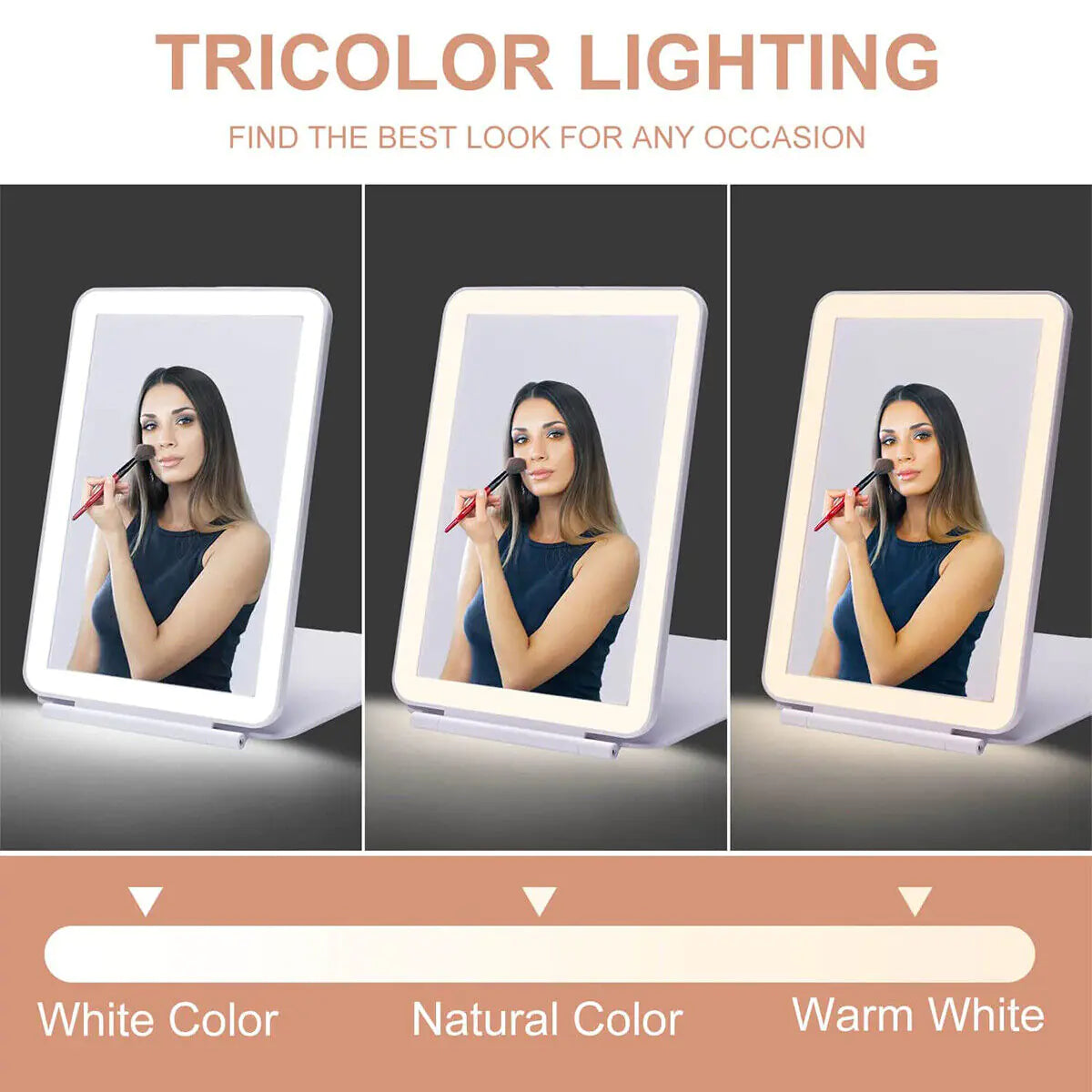 Portable Folding Mirror Lighted Mirror