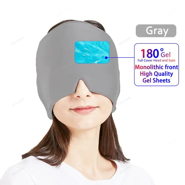 Migraine Relief Hot/Cold Therapy Hat and Eye Mask